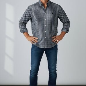 Ralph Lauren Men's Black/White Checkered Button Down Long Sleeve Size XXL